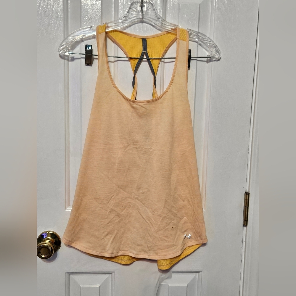 Under Armour Yellow Razor Back Tank Top
